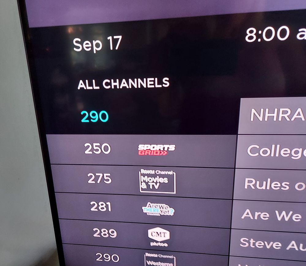 Requesting channel 290