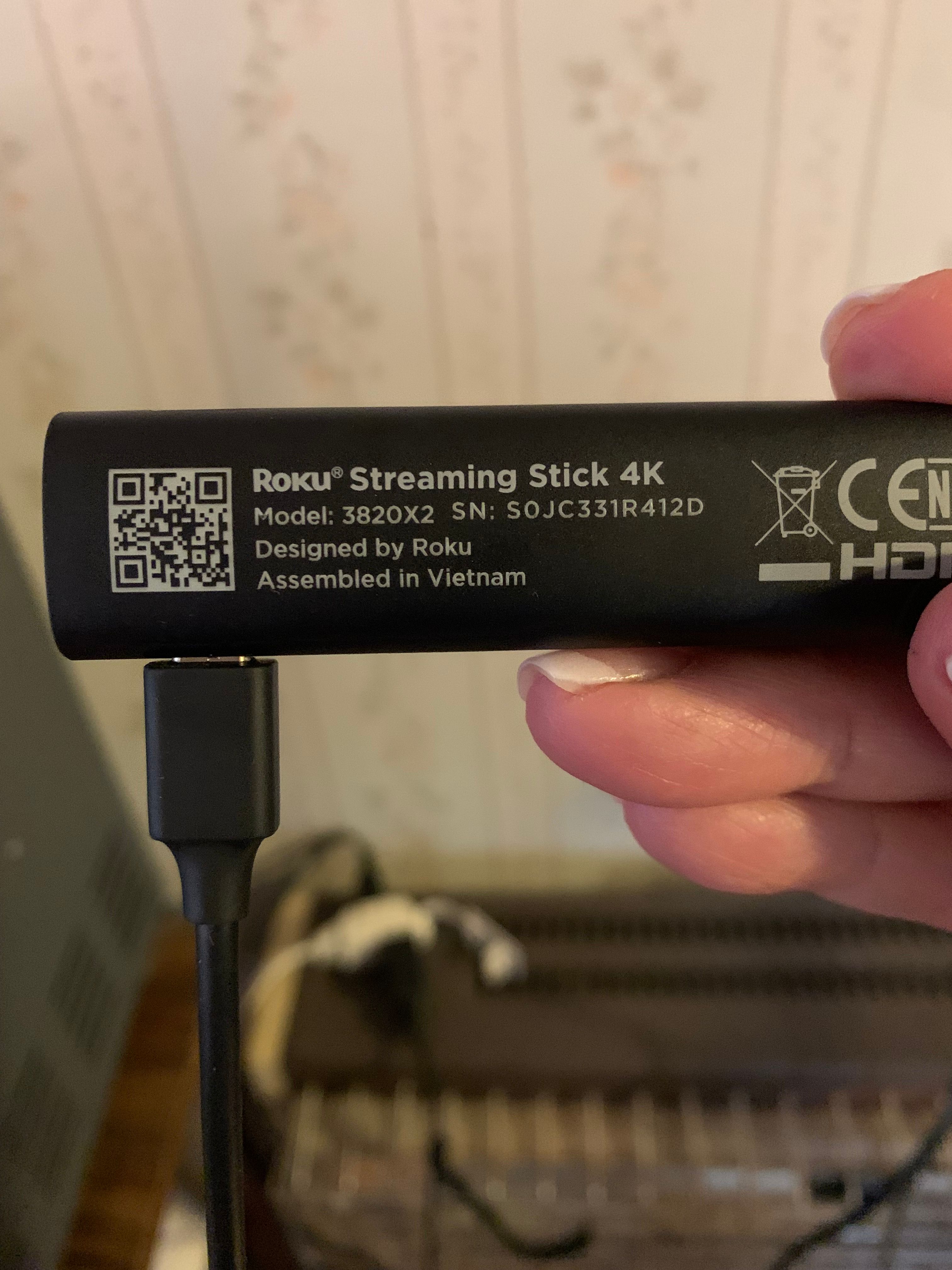 Roku Streaming Stick 3800R Network Audio/Video Player