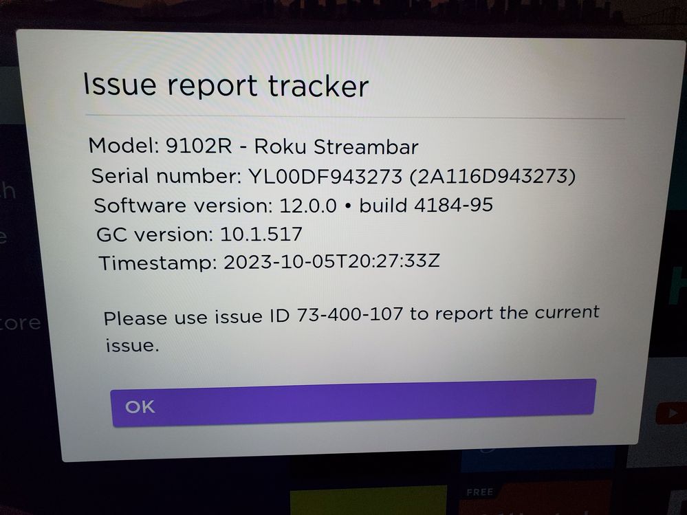 Tracker report issue