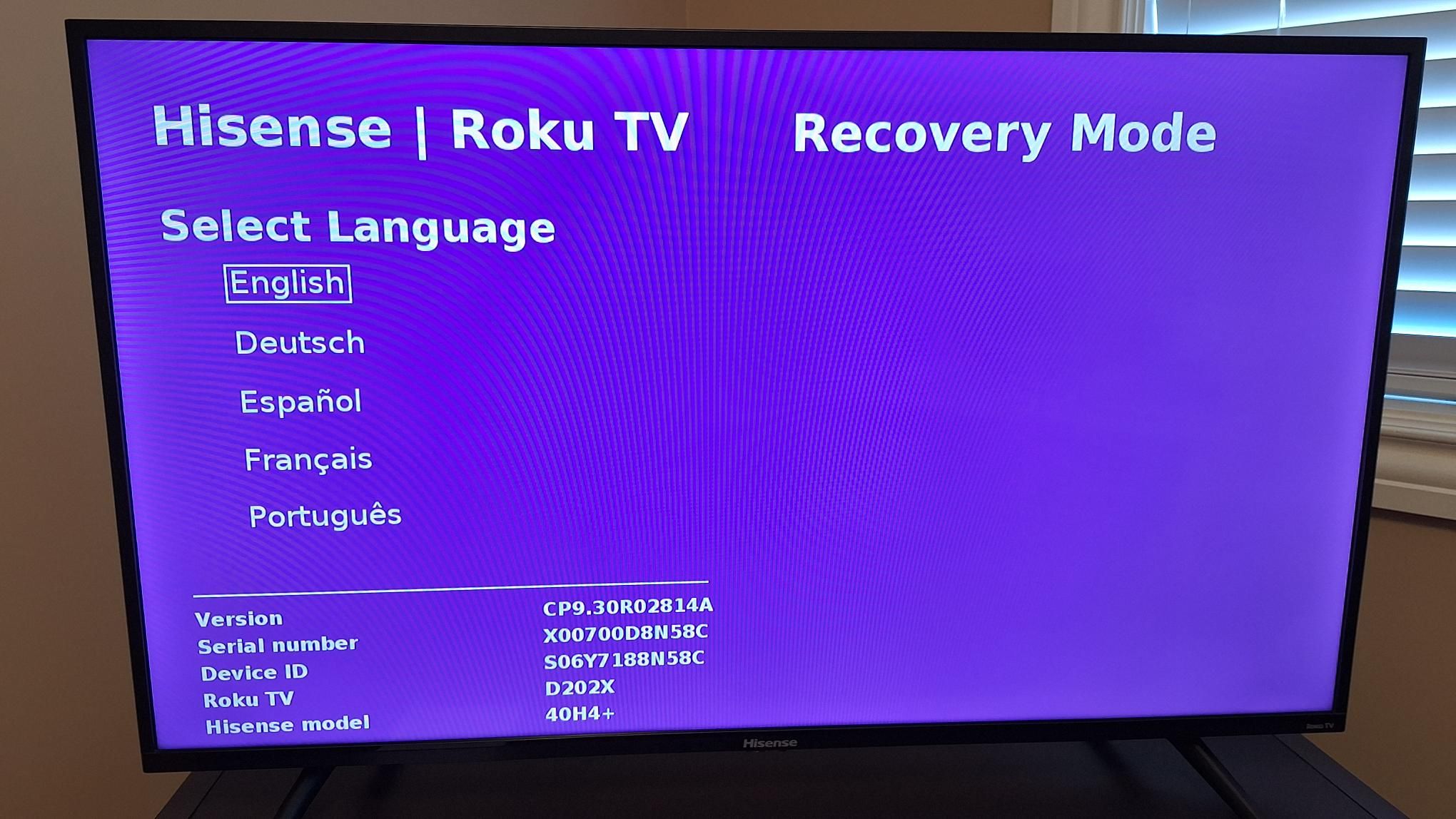 Hisense TV stuck in a recovery mode update loop - Page 2 - Roku Community