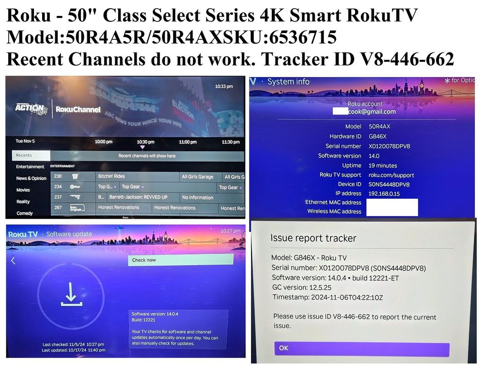 Roku 50 Class Select Series 4K Recent Not Working 11052024.jpg