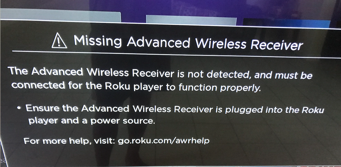 Solved: Missing Advanced Wireless Receiver - Roku Community