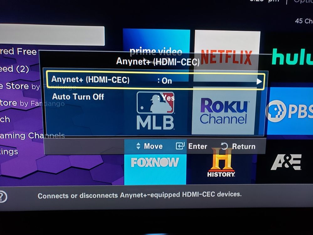 HDMI CEC setting