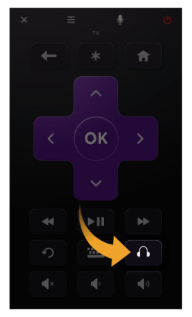 Roku mobile 2024 app private listening