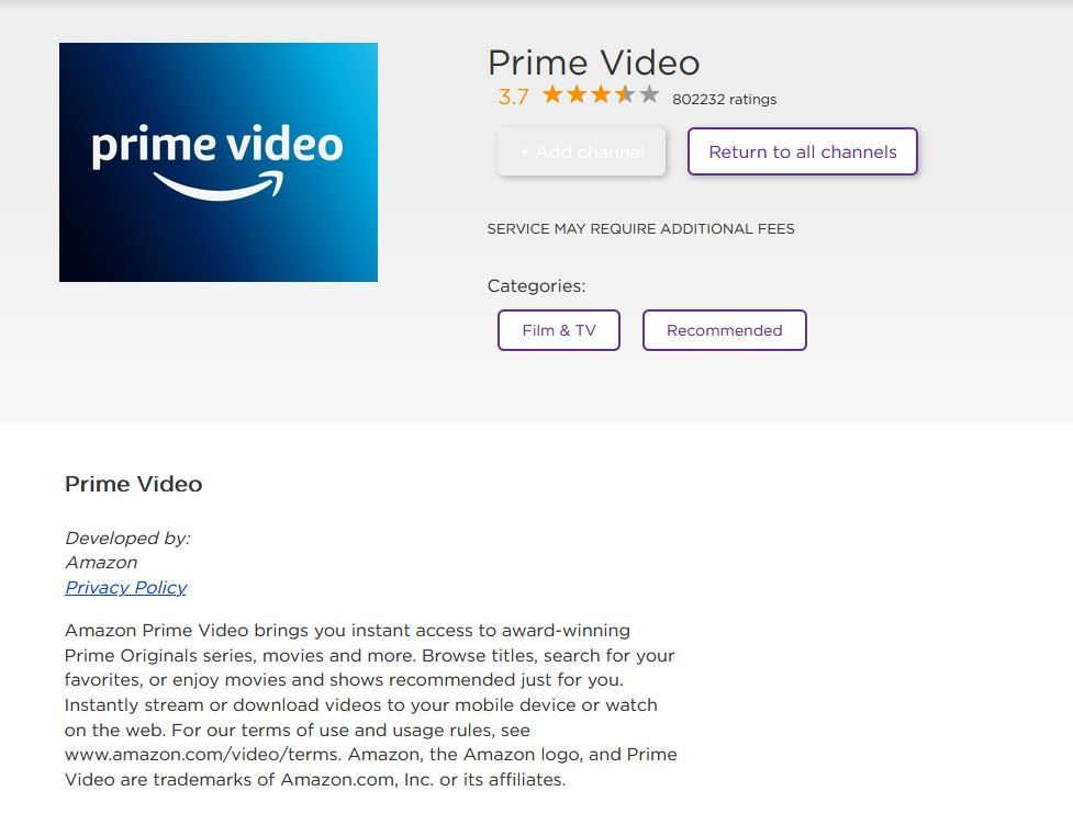 Can Not Add Amazon Prime Video On Roku Premiere Roku Community