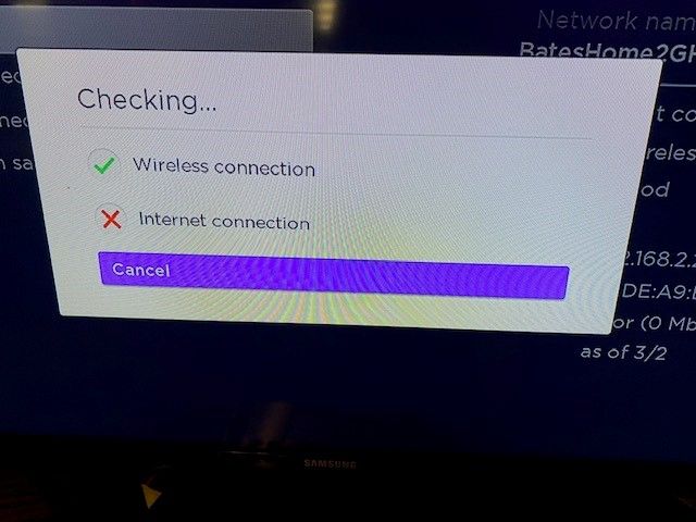 Internet not connected