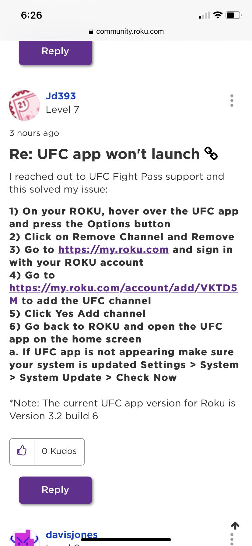Solved UFC app wont launch