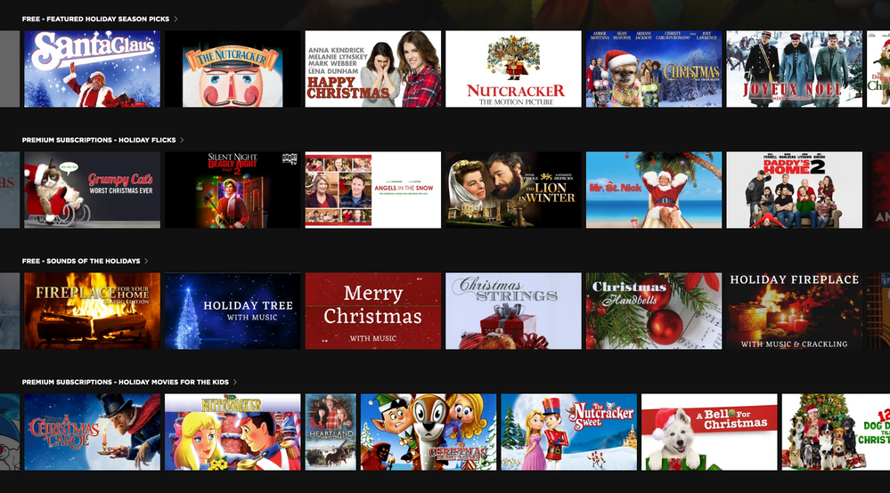 Holiday & Christmas Content Available on The Roku Roku Community