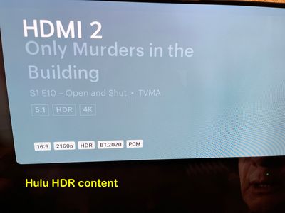 Hulu HDR content on Roku