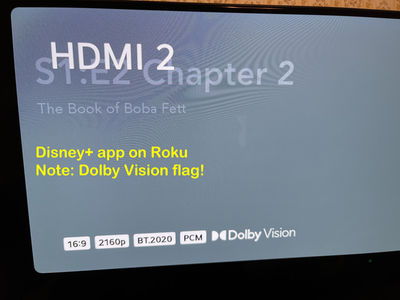 Disney+ Dolby Vision content
